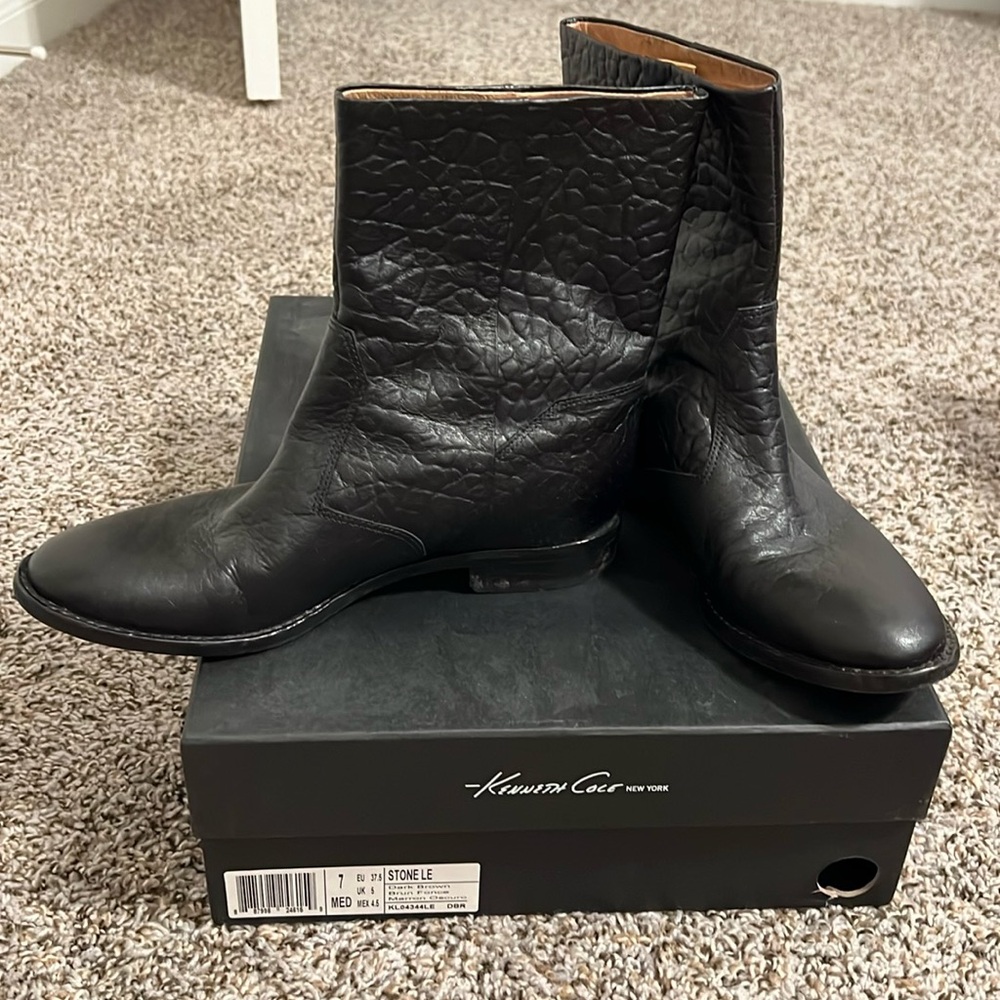 Kenneth Cole “pebble” moto/combat boots